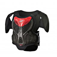 ALPINESTARS A-5 S YOUTH BODY ARMOUR 2023 BLACK / RED COLOUR 