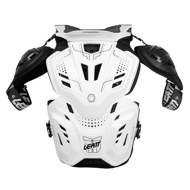 LEATT FUSION 3.0 FULL CHEST PROTECTOR AND NECK BRACE 2020 WHITE COLOUR
