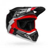 CASCO BELL MX-9 MIPS TWITCH REPLICA COLOR NEGRO / ROJO / BLANCO MATE
