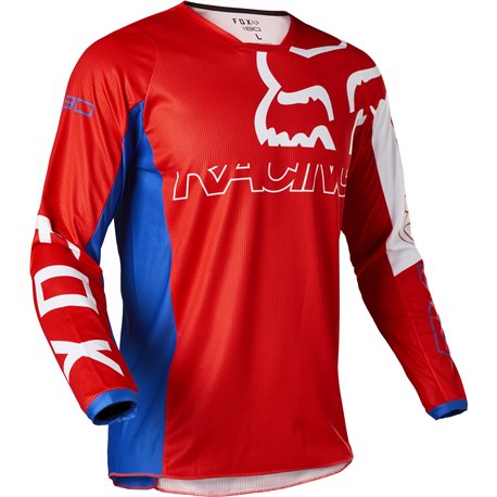 CAMISETA FOX 180 SKEW 2022 COLOR BLANCO / ROJO / AZUL 28148-574 -  MotocrossCenter.com