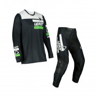 OFFER LEATT YOUTH COMBO JERSEY + PANT MOTO 3.5 COLOUR BLACK