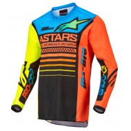 ALPINESTARS RACER COMPASS JERSEY 2022 COLOUR BLACK / YELLOW FLUO / CORAL #STOCKCLEARANCE