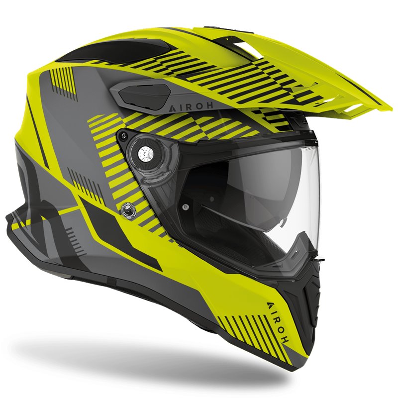 AIROH COMMANDER BOOST HELMET 2022 YELLOW MATT COLOUR #STOCKCLEARANCE CMM39  - MotocrossCenter.com